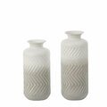 Escenario Gray & White Metal Bottle Vase, 2PK ES3260978